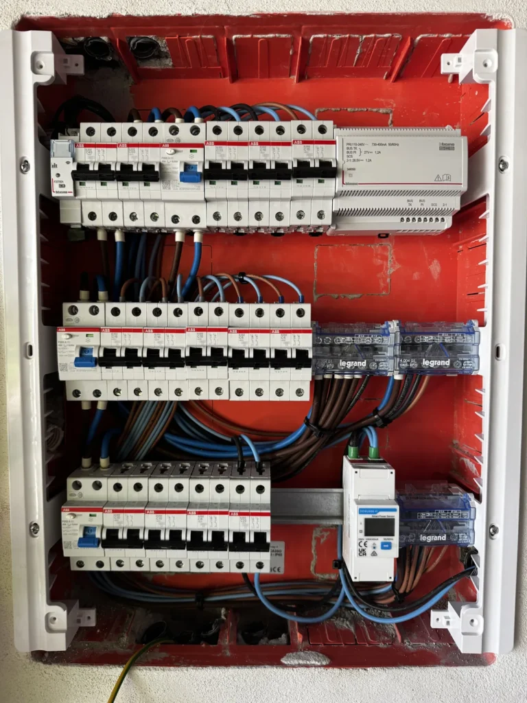 Quadro elettrico civile con protezioni e distribuzione dei circuiti